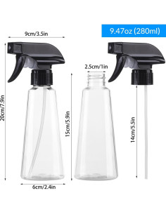 Botellas de Spray Plástico Boenoea 280ml - Paquete de 2 2