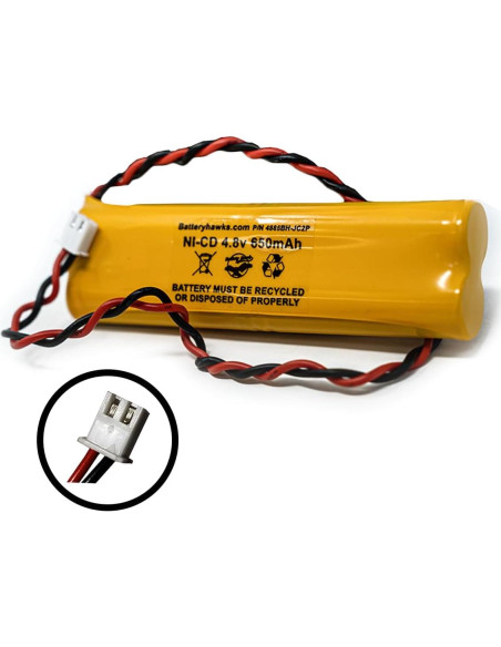Paquete de 10 Baterías Recargables NiCd 4.8V 650mAh D-AA650Bx4