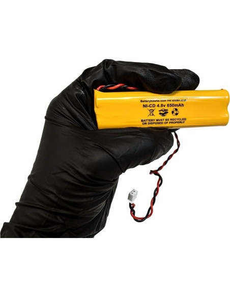 Paquete de 10 Baterías Recargables NiCd 4.8V 650mAh D-AA650Bx4