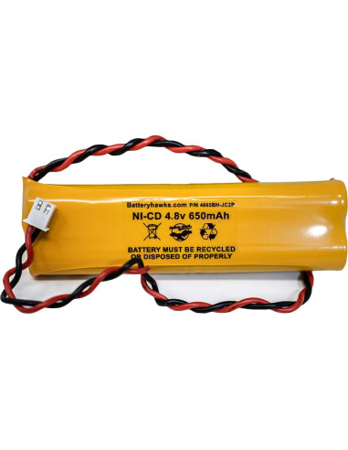 Paquete de 10 Baterías Recargables NiCd 4.8V 650mAh D-AA650Bx4