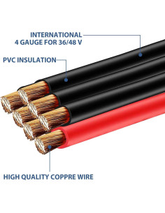 Kit de Cables de Batería Honsyunoirtps 7 PCS 36/48V para Carro de Golf 2