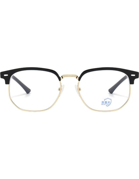Gafas Vintage Shiratori Oro Negro Lentes Transparentes Gafas Vintage Shiratori Oro Negro Lentes Transparentes