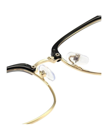 Gafas Vintage Shiratori Oro Negro Lentes Transparentes