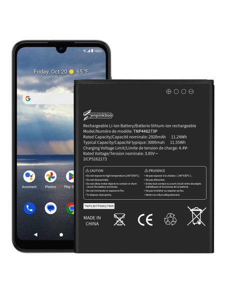 Batería de Reemplazo TNP446273P 3000mAh para Cricket Debut S2