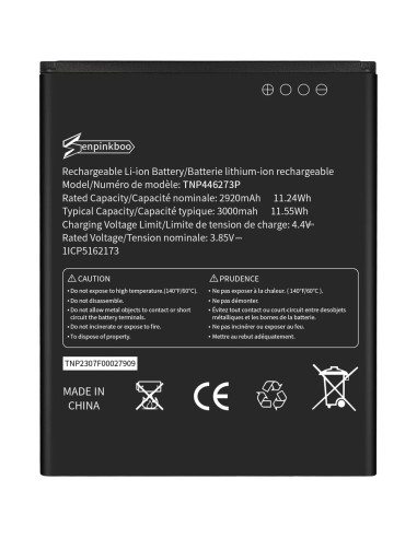 Batería de Reemplazo TNP446273P 3000mAh para Cricket Debut S2