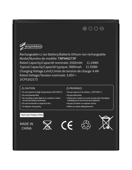 Batería de Reemplazo TNP446273P 3000mAh para Cricket Debut S2