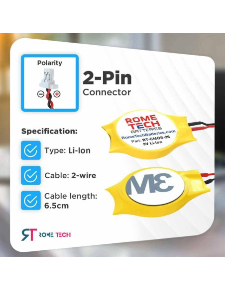 Batería CMOS Rome Tech CR2016 3V para Lenovo ThinkPad L13 Yoga