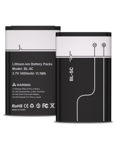 Batería BL-5C 3000mAh 2PCS Alta Capacidad para Dispositivos