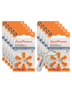 Baterías ZeniPower A10 a A675 para Audífonos - 60 Unidades