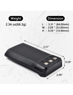 Baterías Recargables elxjar 7.4V 2000mAh para Radios UV-B 2