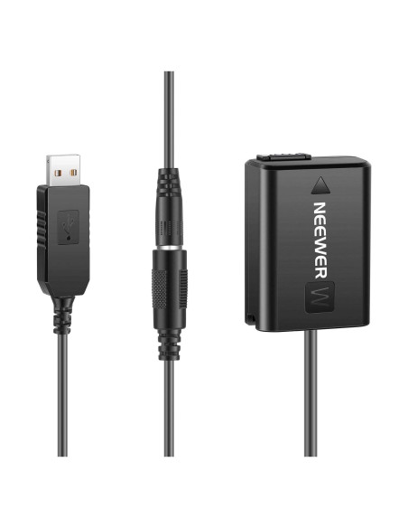 Acoplador DC Neewer NP-FW50 para Sony A7 A6500 A6000 USB 5V 2A