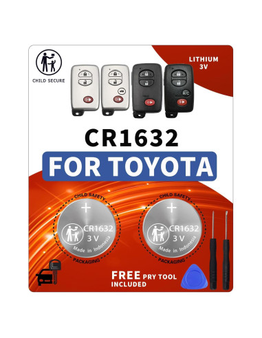 Baterías CR1632 para llaves Toyota - Reemplazo OEM