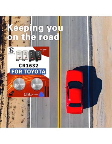 Baterías CR1632 para llaves Toyota - Reemplazo OEM