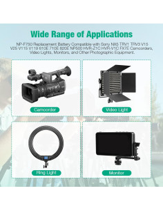 Baterías FirstPower NP-F750 4 Pack + Cargador Rápido 4 Canales 2