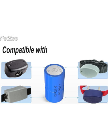 Batería 2CR1/3N 6V 170mAh PetZee para Collares de Perro 4PK