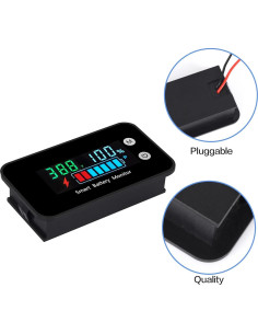 Monitor de Batería IPX7 hwnguJ AA-01 12V-72V con Alarma 2