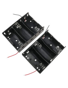 Soporte de Batería Tipo D E-outstanding 2PCS con Cables