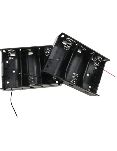 Soporte de Batería Tipo D E-outstanding 2PCS con Cables