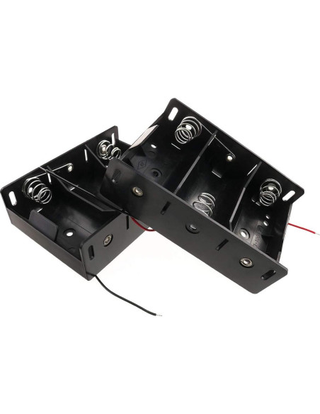 Soporte de Batería Tipo D E-outstanding 2PCS con Cables