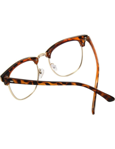 Gafas de media montura Shiratori vintage 47mm transparentes Gafas de media montura Shiratori vintage 47mm transparentes