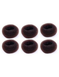 Fabricante de Moño Mini Bestac 6 PCS 6 cm Marrón Oscuro
