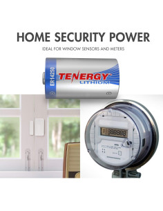 Batería de Litio Tenergy ER14250 3.6V 1200mAh Paquete de 4 2