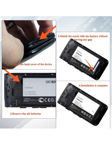 Batería de Reemplazo TLi013C1 3000mAh para Alcatel One Touch