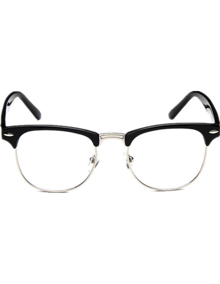 Gafas de media montura Shiratori Vintage 53mm Negro Gafas de media montura Shiratori Vintage 53mm Negro