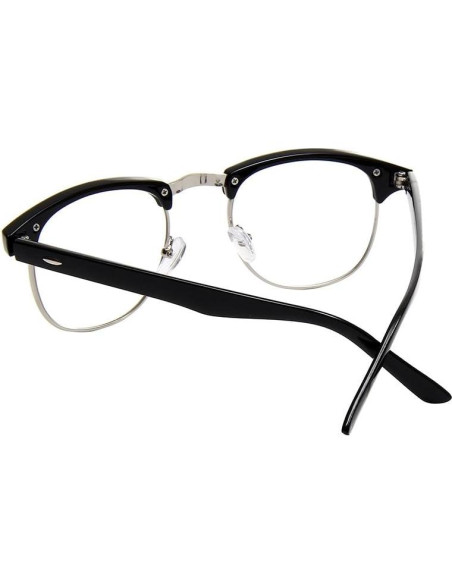 Gafas de media montura Shiratori Vintage 53mm Negro Gafas de media montura Shiratori Vintage 53mm Negro