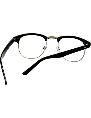 Gafas de media montura Shiratori Vintage 53mm Negro