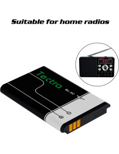 Baterías Recargables Tectra BL-5C 1580mAh para Radio Portátil 2
