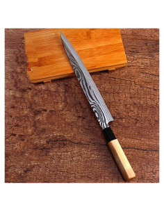 Cuchillo Sashimi Profesional LIUZHANGYU 24cm Acero Inoxidable