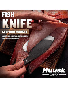 Cuchillo de Pescado Huusk 14.48 cm Acero Carbono Ergonomico 2