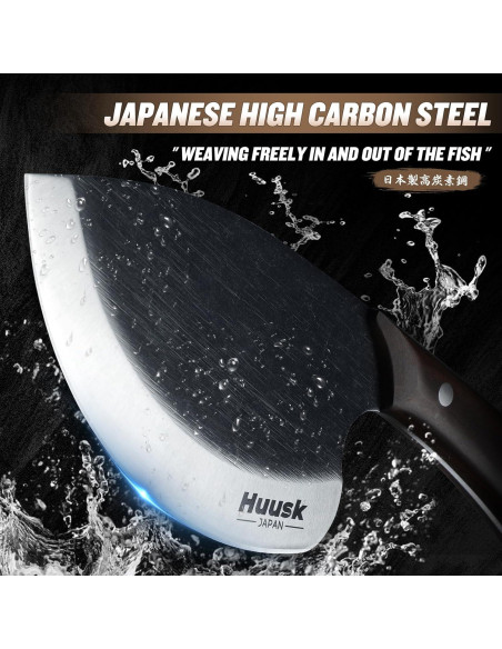 Cuchillo de Pescado Huusk 14.48 cm Acero Carbono Ergonomico