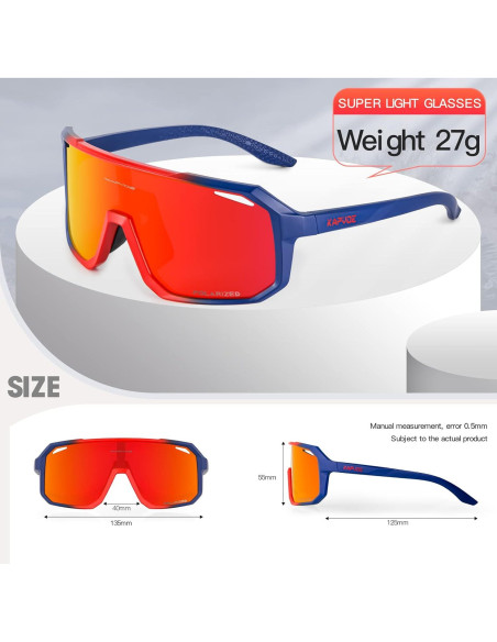 Gafas de Ciclismo KAPVOE K62 Polarizadas UV400 Unisex Gafas de Ciclismo KAPVOE K62 Polarizadas UV400 Unisex