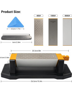 Piedra de Afilar 3 Lados TOOLMAYS Grano 400/1000/8000 2