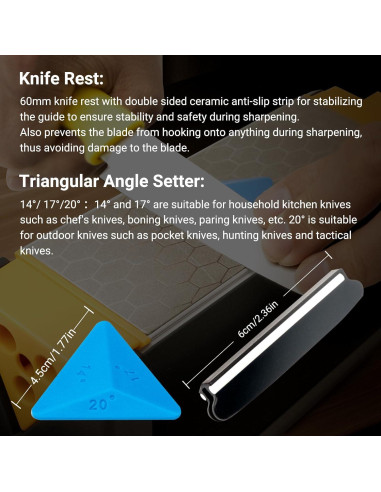 Piedra de Afilar 3 Lados TOOLMAYS Grano 400/1000/8000