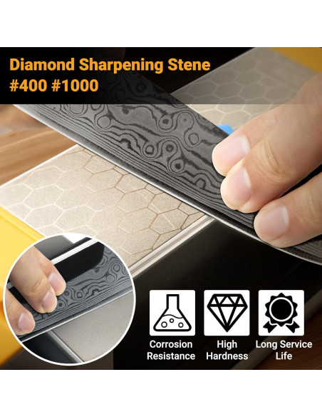 Piedra de Afilar 3 Lados TOOLMAYS Grano 400/1000/8000