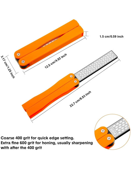Afilador de Herramientas de Jardín Wonglea Doble Cara 400/600 Grano
