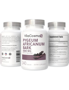 Suplemento de Pygeum Africanum VitaCosmoX 240 Cápsulas Veganas 2