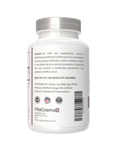 Suplemento de Pygeum Africanum VitaCosmoX 240 Cápsulas Veganas
