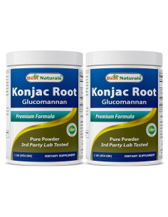 Glucomanano Konjac 2000mg Mejores Naturales 908g - 2 Paquetes