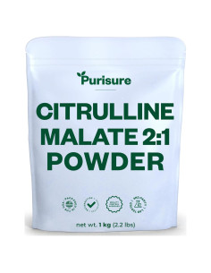 Purisure Citrulina Malato 2:1 Polvo 1 kg - Suplemento Pre-Entrenamiento
