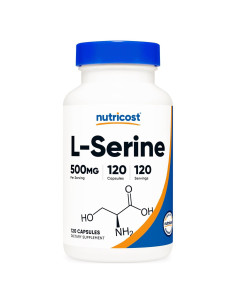 L-Serina Nutricost 500mg - 120 Cápsulas Vegetarianas