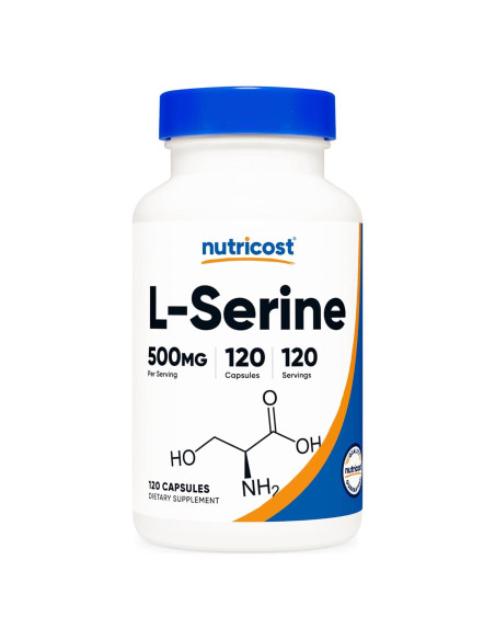 L-Serina Nutricost 500mg - 120 Cápsulas Vegetarianas