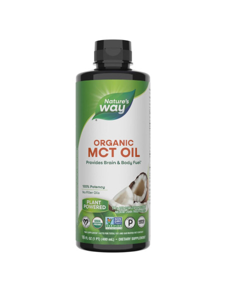 Aceite MCT Orgánico Nature's Way 480ml C8 C10 Keto Paleo