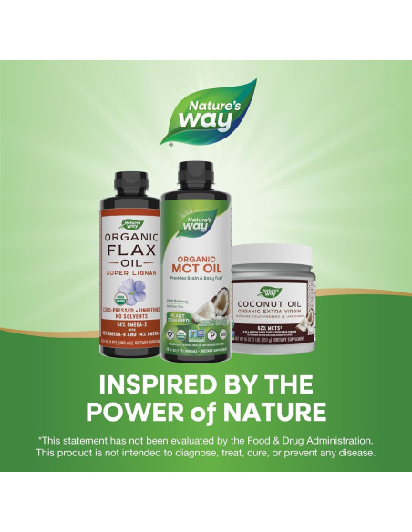 Aceite MCT Orgánico Nature's Way 480ml C8 C10 Keto Paleo