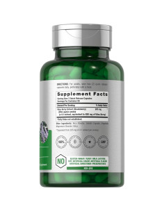 Suplemento Vitex Chasteberry Horbach 820mg 110 Cápsulas 2