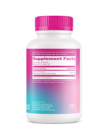 Pink Stork Vitex Orgánico 1000 mg - Baya del Árbol de la Castidad - 60 Cápsulas Veganas