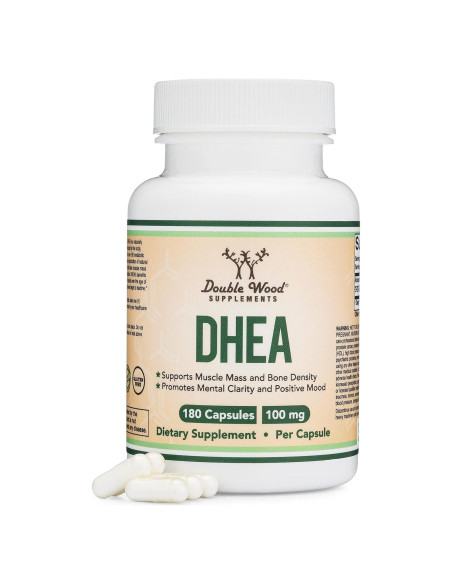 DHEA 100mg 180 Cápsulas Double Wood - Equilibrio Hormonal